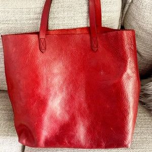 Madewell never full bag in dark red / burgundy
